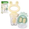 Picture of Haakaa Baby Fruit Food Feeder & Mini Freezer Nibble Tray Combo, Breastmilk Popsicle Molds for Baby Cooling Relief, BPA Free Silicone Feeder for Safe Infant Self Feeding, 4 Month+ (Oat)