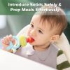 Picture of Haakaa Baby Fruit Food Feeder & Mini Freezer Nibble Tray Combo, Breastmilk Popsicle Molds for Baby Cooling Relief, BPA Free Silicone Feeder for Safe Infant Self Feeding, 4 Month+ (Blue)