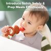 Picture of Haakaa Baby Fruit Food Feeder & Mini Freezer Nibble Tray Combo, Breastmilk Popsicle Molds for Baby Cooling Relief, BPA Free Silicone Feeder for Safe Infant Self Feeding, 4 Month+ (Copper)