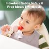 Picture of Haakaa Baby Fruit Food Feeder & Mini Freezer Nibble Tray Combo, Breastmilk Popsicle Molds for Baby Cooling Relief, BPA Free Silicone Feeder for Safe Infant Self Feeding, 4 Month+ (Blush)