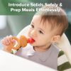 Picture of Haakaa Baby Fruit Food Feeder & Mini Freezer Nibble Tray Combo, Breastmilk Popsicle Molds for Baby Cooling Relief, BPA Free Silicone Feeder for Safe Infant Self Feeding, 4 Month+ (Pumpkin)