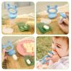 Picture of Haakaa Baby Fruit Food Feeder & Mini Freezer Nibble Tray Combo, Breastmilk Popsicle Molds for Baby Cooling Relief, BPA Free Silicone Feeder for Safe Infant Self Feeding, 4 Month+ (Sky Blue)
