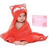 Picture of TBEZY Baby Hooded Towel with Unique Animal Design Ultra Soft Thick Cotton Bath Towel for Newborn (Fox)
