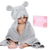 Picture of TBEZY Baby Hooded Towel with Unique Animal Design Ultra Soft Thick Cotton Bath Towel for Newborn (Hippo)