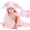 Picture of TBEZY Baby Hooded Towel with Unique Animal Design Ultra Soft Thick Cotton Bath Towel for Newborn (Bunny)