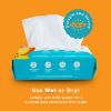 Picture of 100% Pure Cotton Dry Wipes | 200 Count | Use Wet or Dry | Soft & Sensitive | Hypoallergenic | Extra Strong & Absorbent | Perfect for Diaper Changes, Runny Noses, Drool, Meal Time & Nursing