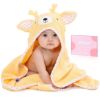Picture of TBEZY Baby Hooded Towel with Unique Animal Design Ultra Soft Thick Cotton Bath Towel for Newborn (Fawn)