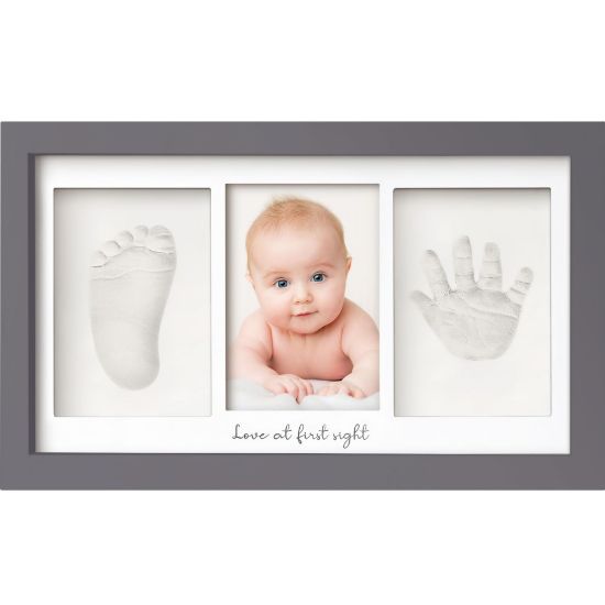 Picture of Baby Hand and Footprint Kit - Baby Footprint Kit, Newborn Keepsake Frame, Baby Handprint Kit, Personalized Baby Gifts, Nursery Decor, Baby Shower Gifts for Girls Boys(Gunmetal Gray)