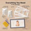 Picture of Baby Hand and Footprint Kit - Baby Footprint Kit, Newborn Keepsake Frame, Baby Handprint Kit, Personalized Baby Gifts, Nursery Decor, Baby Shower Gifts for Girls Boys(Gunmetal Gray)