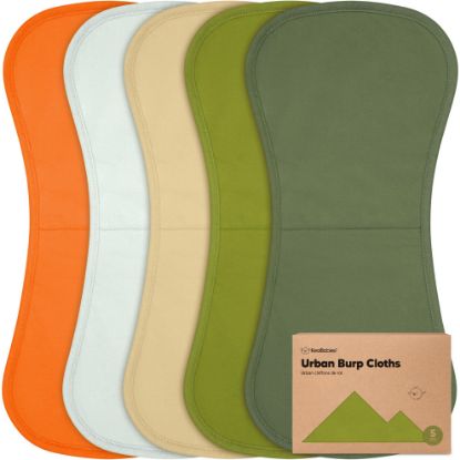 Picture of Organic Burp Cloths for Baby Boys and Girls - 5-Pack Super Absorbent Burping Cloth, Burp Clothes, Soft & Plush, Newborn Milk Spit Up Rags, Burpy Cloth Bib for Unisex, Burping Rags (Palms)