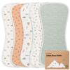 Picture of Organic Burp Cloths Baby Boy & Girl - 5-Pack Super Absorbent Cotton Burping Cloths for Babies, Soft & Plush Newborn Spit Up Rags, Infant Towels for Milk Spit Up, Unisex, Large 21" x 10" (Wilderness)