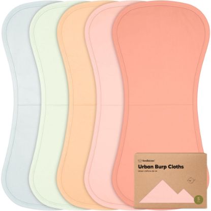 Picture of Organic Burp Cloths for Baby Boys and Girls - 5-Pack Super Absorbent Burping Cloth, Burp Clothes, Soft & Plush, Newborn Milk Spit Up Rags, Burpy Cloth Bib for Unisex, Burping Rags (Flora Dew)