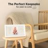 Picture of Baby Hand and Footprint Kit - Clay Handprint Keepsake Frame, Newborn Nursery Picture Frame, Personalized New Mom Gifts for Baby Shower & Registry (Alpine White)