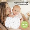 Picture of Organic Burp Cloths Baby Boy & Girl - 5-Pack Super Absorbent Cotton Burping Cloths for Babies, Soft & Plush Newborn Spit Up Rags, Infant Towels for Milk Spit Up, Unisex, Large 21" x 10" (Nordic)