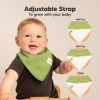 Picture of 10-Pack Organic Baby Bandana Bibs for Girls - Super Absorbent Triangle Baby Bibs for Drooling and Teething Infant, 100% Cotton Extra Soft for Newborn, Infant 0-36 Months (Brave)