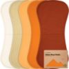 Picture of Organic Burp Cloths for Baby Boys and Girls - 5-Pack Super Absorbent Burping Cloth, Burp Clothes, Soft & Plush, Newborn Milk Spit Up Rags, Burpy Cloth Bib for Unisex, Burping Rags (Sahara)