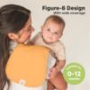 Picture of Organic Burp Cloths for Baby Boys and Girls - 5-Pack Super Absorbent Burping Cloth, Burp Clothes, Soft & Plush, Newborn Milk Spit Up Rags, Burpy Cloth Bib for Unisex, Burping Rags (Sahara)