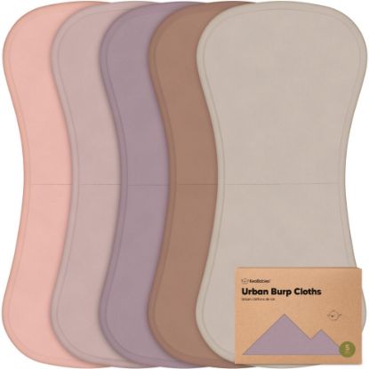 Picture of Organic Burp Cloths Baby Boy & Girl - 5-Pack Super Absorbent Cotton Burping Cloths for Babies, Soft & Plush Newborn Spit Up Rags, Infant Towels for Milk Spit Up, Unisex, Large 21" x 10" (Mauve)