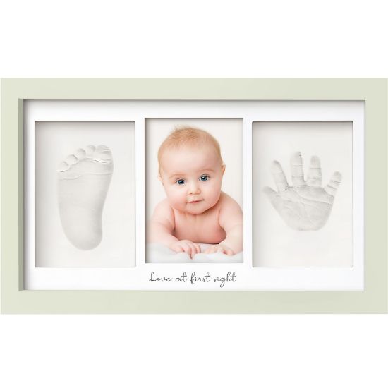 Picture of Baby Hand and Footprint Kit - Baby Footprint Kit, Newborn Keepsake Frame, Baby Handprint Kit, Personalized Baby Gifts, Nursery Decor, Baby Shower Gifts for Girls Boys(Sage)