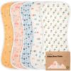Picture of Organic Burp Cloths Baby Boy & Girl - 5-Pack Super Absorbent Cotton Burping Cloths for Babies, Soft & Plush Newborn Spit Up Rags, Infant Towels for Milk Spit Up, Unisex, Large 21" x 10" (Beach Day)