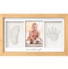 Picture of Baby Hand and Footprint Kit - Clay Handprint Keepsake Frame, Newborn Nursery Picture Frame, Personalized New Mom Gifts for Baby Shower & Registry (Bamboo)