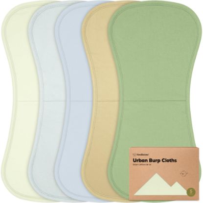 Picture of Organic Burp Cloths for Baby Boys and Girls - 5-Pack Super Absorbent Burping Cloth, Burp Clothes, Soft & Plush, Newborn Milk Spit Up Rags, Burpy Cloth Bib for Unisex, Burping Rags (Dew)