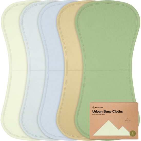 Picture of Organic Burp Cloths for Baby Boys and Girls - 5-Pack Super Absorbent Burping Cloth, Burp Clothes, Soft & Plush, Newborn Milk Spit Up Rags, Burpy Cloth Bib for Unisex, Burping Rags (Dew)