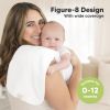 Picture of Organic Burp Cloths Baby Boy & Girl - 5-Pack Super Absorbent Cotton Burping Cloths for Babies, Soft & Plush Newborn Spit Up Rags, Infant Towels for Milk Spit Up, Unisex, Large 21" x 10" (Soft White)