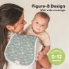Picture of Organic Burp Cloths for Baby Boys and Girls - 5-Pack Super Absorbent Burping Cloth, Burp Clothes, Soft & Plush, Newborn Milk Spit Up Rags, Burpy Cloth Bib for Unisex, Burping Rags (Fleur)
