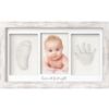 Picture of Baby Hand and Footprint Kit - Clay Handprint Keepsake Frame, Newborn Nursery Picture Frame, Personalized New Mom Gifts for Baby Shower & Registry (Vintage White)