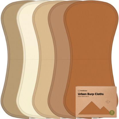 Picture of Organic Burp Cloths Baby Boy & Girl - 5-Pack Super Absorbent Cotton Burping Cloths for Babies, Soft & Plush Newborn Spit Up Rags, Infant Towels for Milk Spit Up, Unisex, Large 21" x 10" (Terracotta)