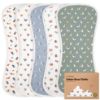Picture of Organic Burp Cloths Baby Boy & Girl - 5-Pack Super Absorbent Cotton Burping Cloths for Babies, Soft & Plush Newborn Spit Up Rags, Infant Towels for Milk Spit Up, Unisex, Large 21" x 10" (Pets & Paws)