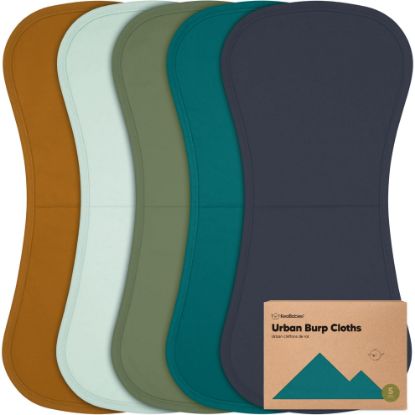 Picture of Organic Burp Cloths for Baby Boys & Girls - 5-Pack Super Absorbent, Soft & Plush, Newborn Milk Spit Up Rags, Unisex Burpy Cloth Bib (Eclipse)