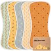 Picture of Organic Burp Cloths for Baby Boys and Girls - 5-Pack Super Absorbent Burping Cloth, Burp Clothes, Soft & Plush, Newborn Milk Spit Up Rags, Burpy Cloth Bib for Unisex, Burping Rags (Countryside)