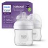 Picture of Philips Avent Natural Baby Bottles with Natural Response Nipples (Slow Flow, Flow 2), 4oz, 2-Pack, SCY900/02