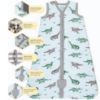 Picture of Burt's Bees Baby Baby Beekeeper Wearable Blanket, 100% Organic Cotton, Swaddle Transition Sleeping Bag, Quilted Herbivores, Small