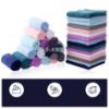 Picture of 32 Pack Baby Washcloths - 10x10 Inch, Microfiber baby towel - Absorbent and Soft baby Wash Clothes for Newborns, Infants and Toddlers - Quick Dry baby boys and girls face towel - Multicolor
