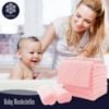 Picture of 32 Pack Baby Washcloths - Luxury Coral Fleece - Extra Absorbent and Soft Wash Clothes for Newborns, Infants and Toddlers - Suitable for Sensitive Skin and New Born - Baby Shower - Pink, 10x10 Inch
