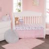 Picture of 2 Pack Fitted Crib Sheets for Girls in 100% Jersey Knit Cotton - Girl’s Crib Mattress Sheets with a Nature Theme of Owls with Purple and Pink Hearts and a Gray Sheet with Pink Hearts by Everyday Kids