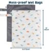 Picture of Tiny Twinkle Mess-proof Wet Bags 2 Pack Waterproof and Washable Bag for Travel storage, Stroller, Daycare, Baby Diapers, Yoga, Beach, Pool, Wet Toddler Swimsuits (Dinosaur)