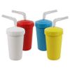 Picture of Re-Play Made in USA 4pk Straw Cups with Reversible Straws| Made from Eco Friendly Heavyweight Recycled Milk Jugs - Virtually Indestructible| White, Red, Sky Blue and Yellow | Playdoh+