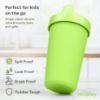 Picture of Re-Play Made in USA 10 Oz. Sippy Cups for Toddlers, Pack of 4 - Reusable Spill Proof Cups for Kids, Dishwasher/Microwave Safe - Hard Spout Sippy Cups for Toddlers 3.13" x 6.25", Grinchmas