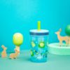 Picture of Zak Designs Kelso 15 oz Tumbler 2pc Set, (Campout) Leak-Proof Screw-On Lid with Straw Made of Durable Plastic and Silicone, Perfect Cup Bundle for Kids
