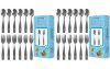 Picture of CHILLOUT LIFE Stainless Steel Kids Silverware Set 24 Pieces (2 Pack of 12) - Child and Toddler Safe Flatware - Kids Utensil Set - Metal Kids Cutlery Set (Includes 12 Small Kids Spoons & Kids 12 Forks)