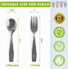 Picture of CHILLOUT LIFE Stainless Steel Kids Silverware Set 24 Pieces (2 Pack of 12) - Child and Toddler Safe Flatware - Kids Utensil Set - Metal Kids Cutlery Set (Includes 12 Small Kids Spoons & Kids 12 Forks)