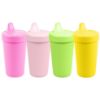 Picture of Re-Play Made in USA 10 Oz. Sippy Cups for Toddlers, Pack of 4 - Reusable Spill Proof Cups for Kids, Dishwasher/Microwave Safe - Hard Spout Sippy Cups for Toddlers 3.13" x 6.25", Tulip