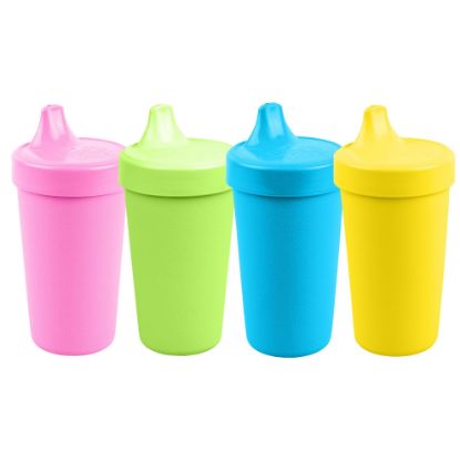 Picture of Re-Play Made in USA 10 Oz. Sippy Cups for Toddlers, Pack of 4 - Reusable Spill Proof Cups for Kids, Dishwasher/Microwave Safe - Hard Spout Sippy Cups for Toddlers 3.13" x 6.25", Easter