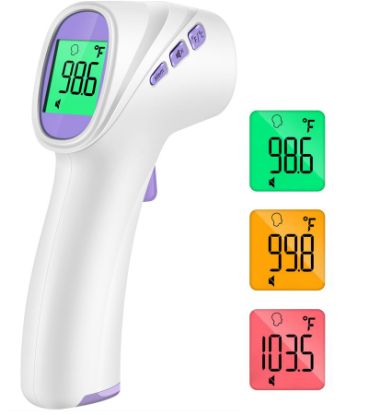 Picture of No-Touch Thermometer for Adults and Kids, Digital Thermometer with Fever Alarm, Fast Accurate Results, Easy for All Ages, FSA Eligible (Purple)