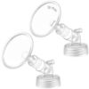 Picture of 2X 10 mm Maymom Two-Piece Wide Neck Pump Parts for Spectra S1/S2 Pumps; Incl Wide Mouth Flanges; Not Original Spectra Flange