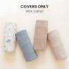 Picture of Konssy Muslin Baby Lounger Cover 2 Pack, 100% Cotton Newborn Lounger Cover, Soft and Breathable Baby Nest Slipcover for Boys Girls (Star,Blue)